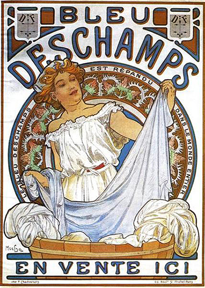 Bleu Deschamps Alphonse Mucha